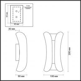 Odeon light 3886/6BG HIGHTECH ODL20 267 черн/золот/металл Настен.светильник LED 4000K 6W 220V IP54 KRISTA  - 2 купить